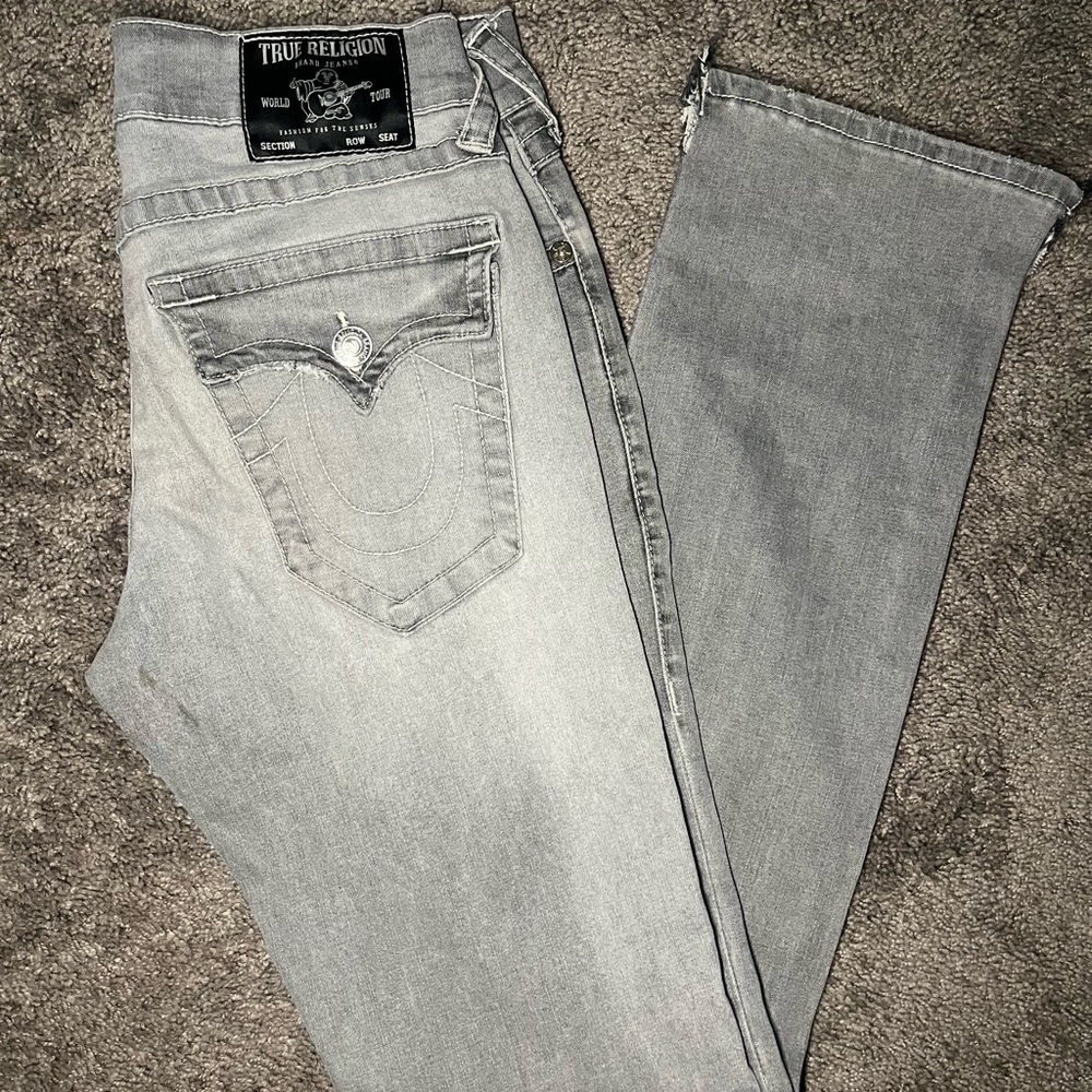 True Religion Light Gray Denim Pants